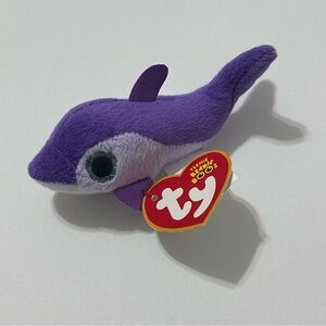 Ty Beanie Baby Plush Dolphin in Purple - surf - mini plush